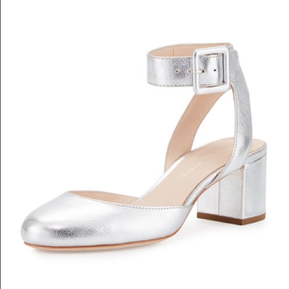 Loeffler Randall Shoes - Loefeller Randall cami ankle wrap block heel metallic